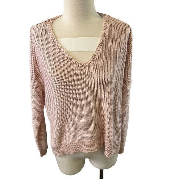 🌿4/$35🌿 H&M Blush Pink V Neck Knit Sweater (S)‎ - Picture 8 of 8
